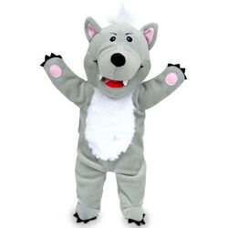 Комплект ручных марионеток Fiesta Crafts Big Bad Wolf & the Three Little Pigs (Grey/Pink) Thumb