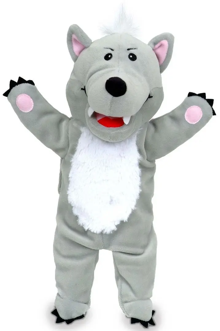 Комплект ручных марионеток Fiesta Crafts Big Bad Wolf & the Three Little Pigs (Grey/Pink) - 3