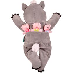 Комплект ручных марионеток Fiesta Crafts Big Bad Wolf & the Three Little Pigs (Grey/Pink) Thumb