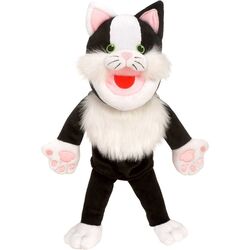 Ручная марионетка Fiesta Crafts Cat (Black/White) Thumb