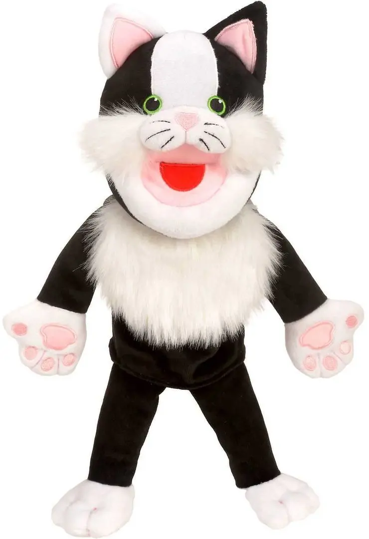 Ручная марионетка Fiesta Crafts Cat (Black/White) - 2