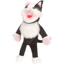 Ручная марионетка Fiesta Crafts Cat (Black/White) Thumb
