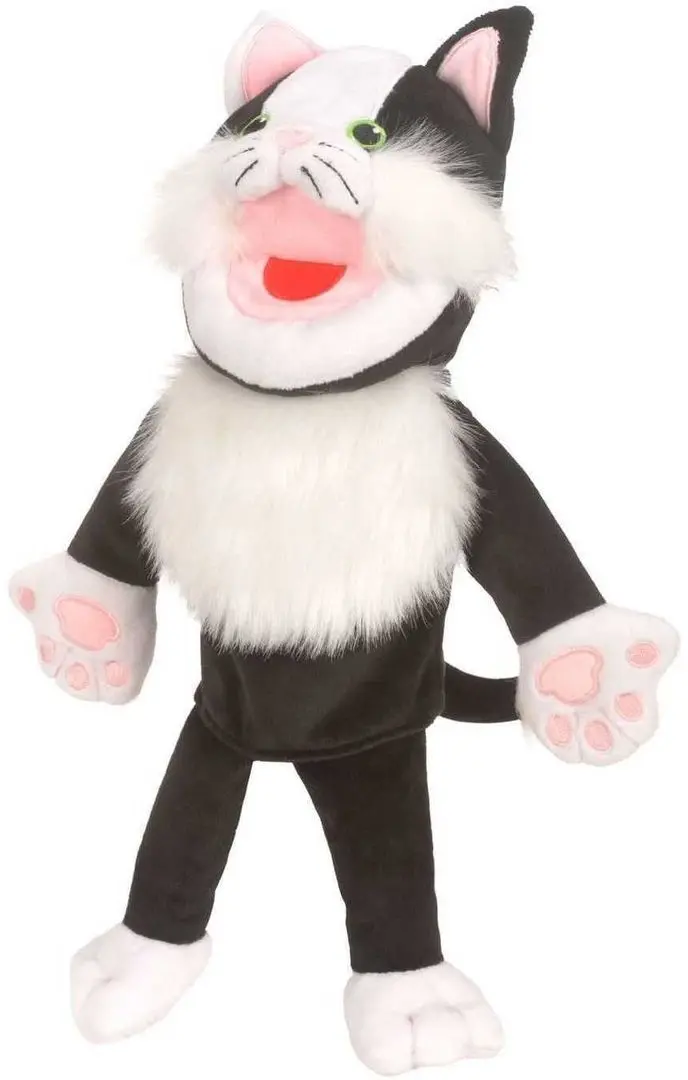 Ручная марионетка Fiesta Crafts Cat (Black/White) - 3