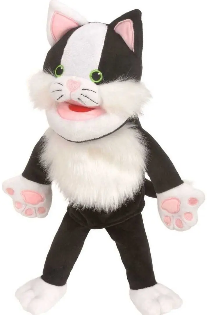 Ручная марионетка Fiesta Crafts Cat (Black/White) - 4