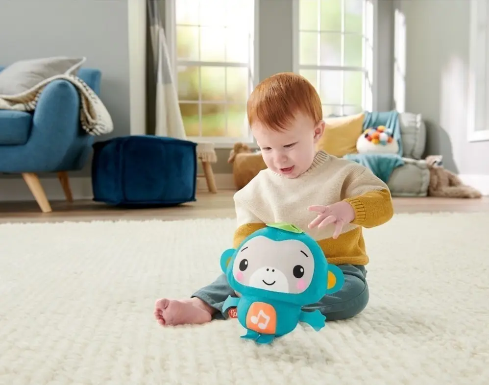 Jucarie de plus interactiva Fisher-Price Music and Sounds Monkey GWT71 (Blue)