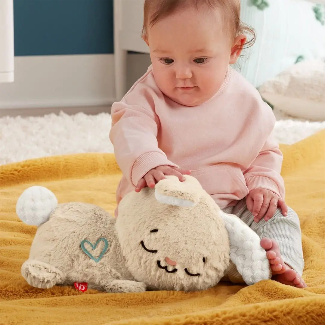 Мягкая игрушка Fisher-Price Soothe & Settle Bunny (Beige/White) - 4