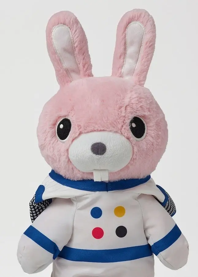 Jucarie moale Ikea Aftonsparv Iepure 28cm (Alb/Albastru/Roz)