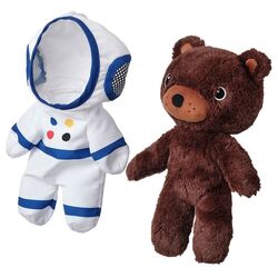 Jucarie moale Ikea Aftonsparv Urs 28cm (Alb/Albastru/Maro) Thumb