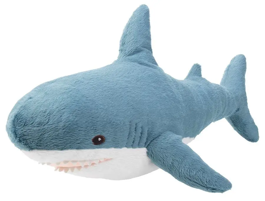 Jucarie de plus Ikea Blahaj Pui de rechin 55cm (Alb/Albastru)