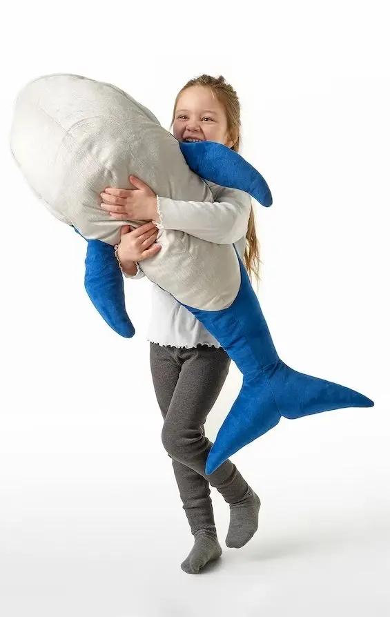 Jucarie de plus Ikea Blavingad Balena 100cm (Albastru)