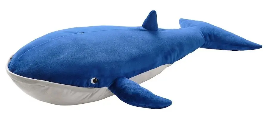Jucarie de plus Ikea Blavingad Balena 100cm (Albastru)