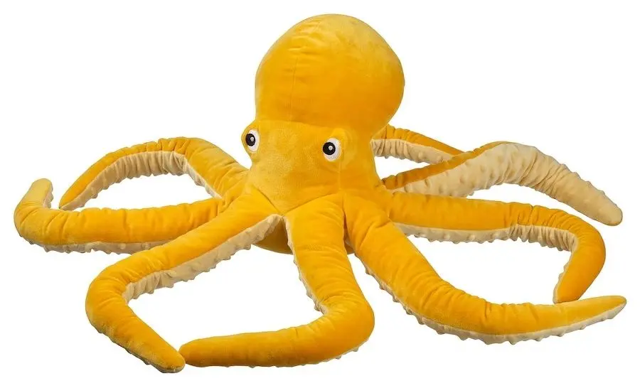 Jucarie de plus Ikea Blavingad Caracatita 50cm (Galben)