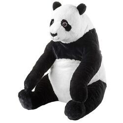 Jucarie de plus Ikea Djungelskog Panda (Negru)