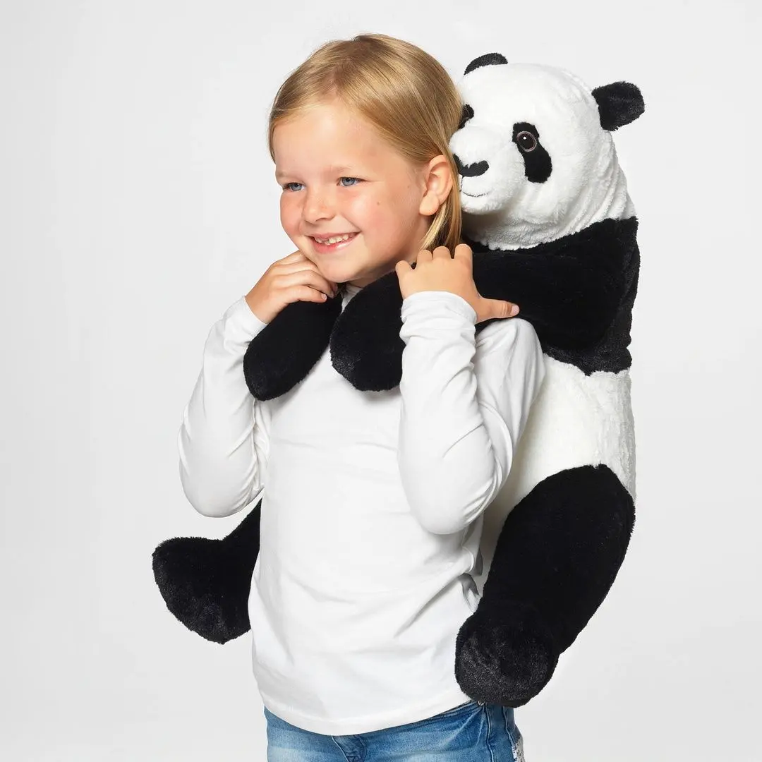 Jucarie de plus Ikea Djungelskog Panda (Negru)