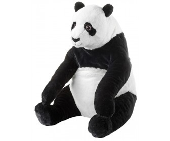 Jucarie de plus Ikea Djungelskog Panda (Negru)