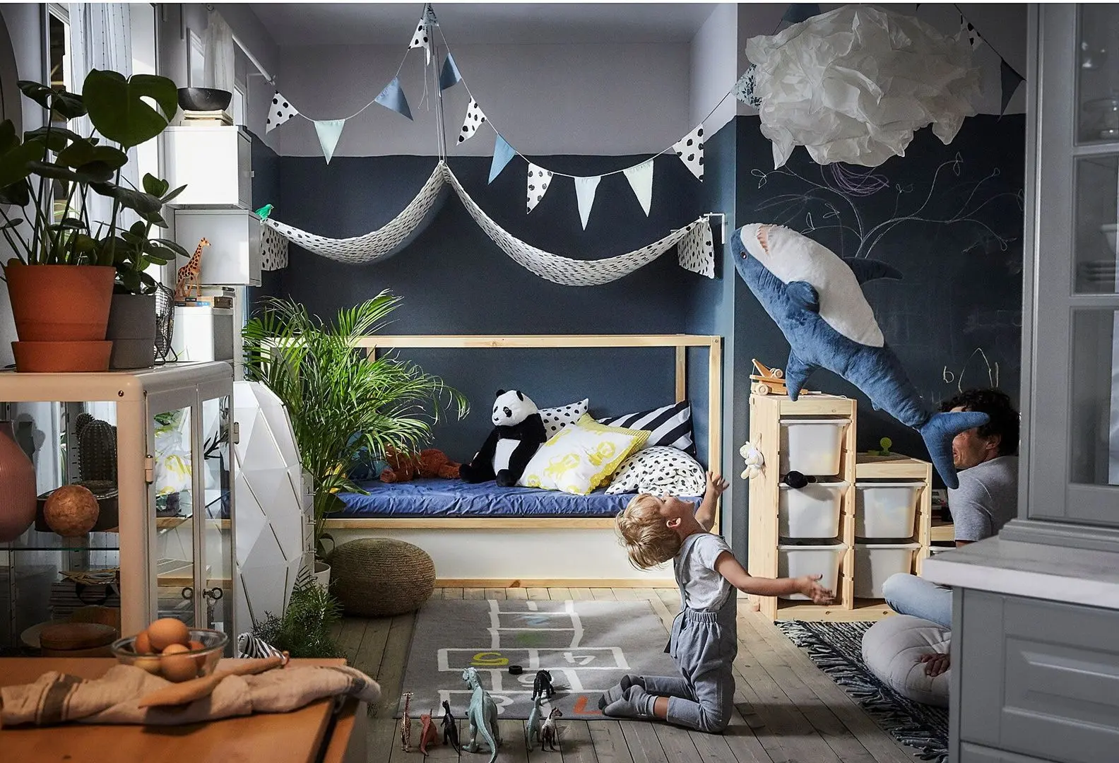 Jucarie de plus Ikea Djungelskog Panda (Negru)