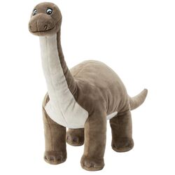 Jucarie de plus Ikea Jattelik Dinozaur Brontozaur 55cm (Bej-ichis/Alb)