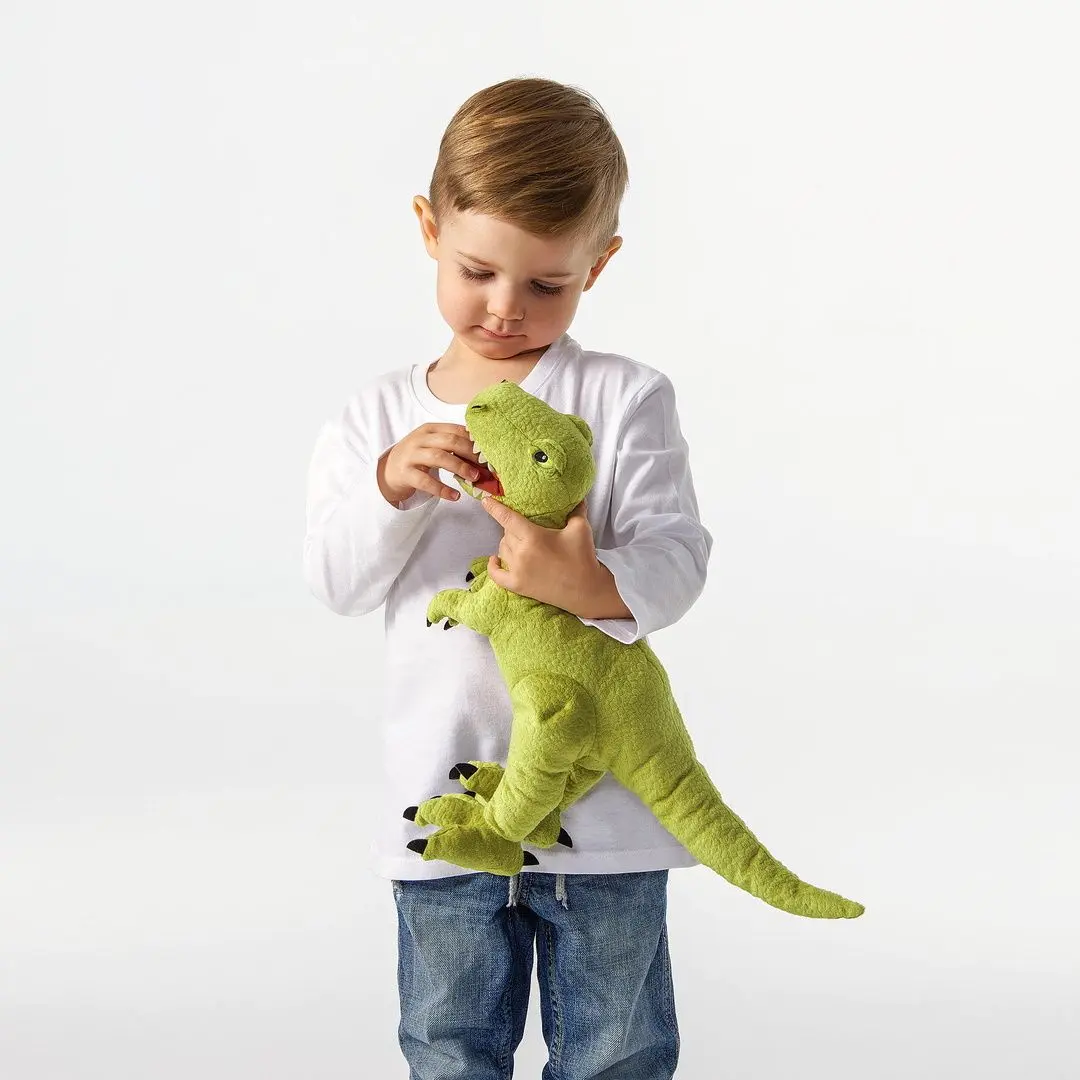 Jucarie de plus Ikea Jattelik Dinozaur Tiranozaur Rex 44cm (Verde)