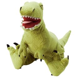 Jucarie de plus Ikea Jattelik Dinozaur Tiranozaur Rex 44cm (Verde) Thumb