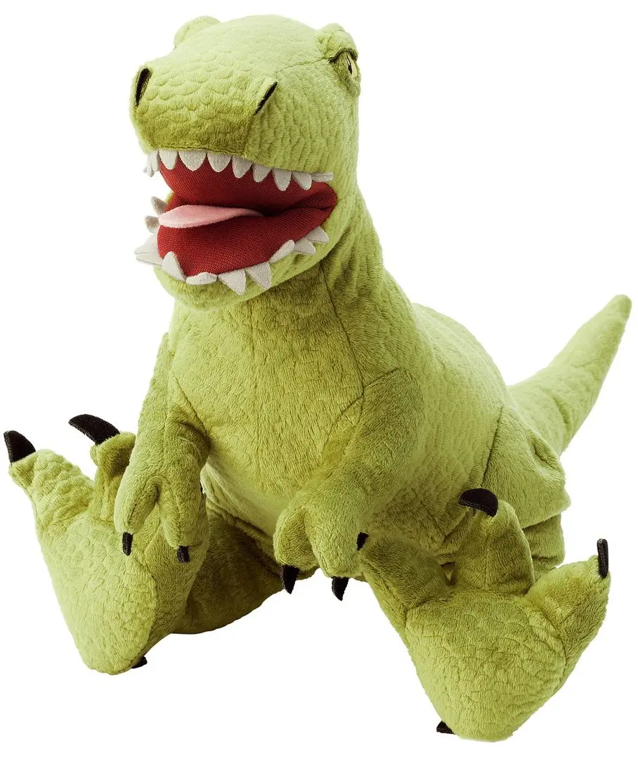 Jucarie de plus Ikea Jattelik Dinozaur Tiranozaur Rex 44cm (Verde)