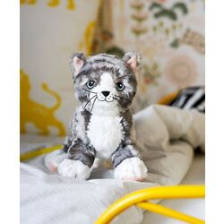 Jucarie de plus Ikea Lilleplutt Pisica (Gri/Alb) Thumb