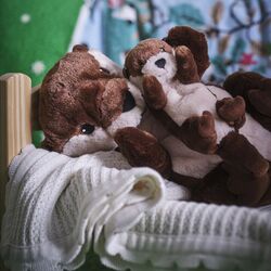 Мягкая игрушка Ikea Skogsduva Выдра с детенышем 45cm (Коричневый/Бежевый) Thumb