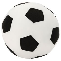 Jucarie de plus Ikea Sparka Minge de fotbal (Negru/Alb)