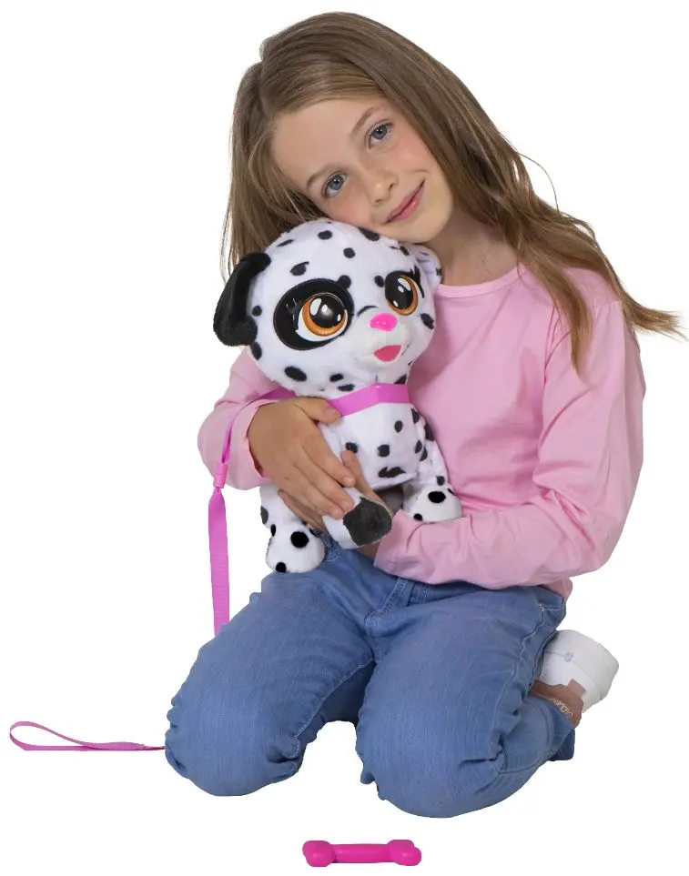 Jucarie moale interactiva IMC Toys Cry Babies Spot (White/Black) - 5