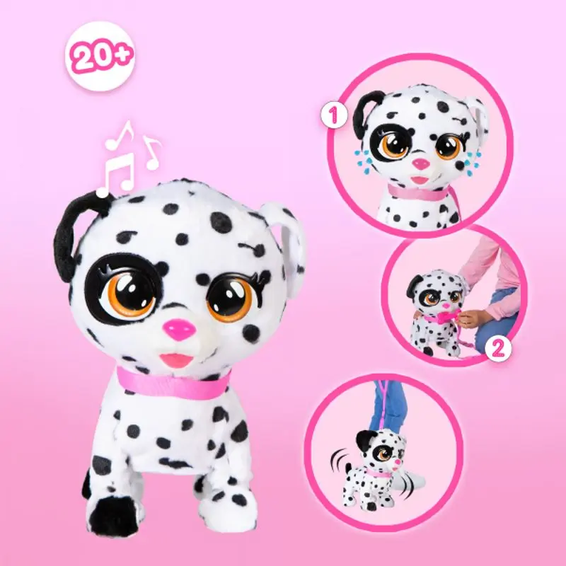 Jucarie moale interactiva IMC Toys Cry Babies Spot (White/Black) - 3