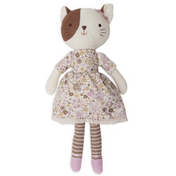 Jucarie de plus Jollein Cat Jill (Brown/White) Thumb