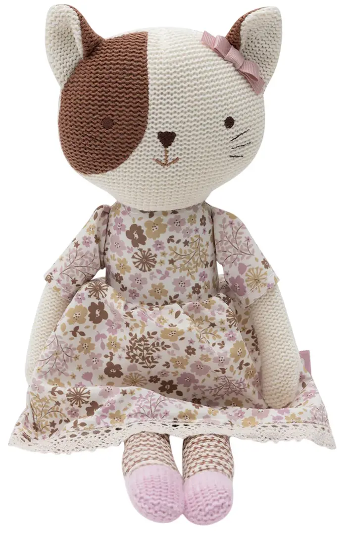 Jucarie de plus Jollein Cat Jill (Brown/White)