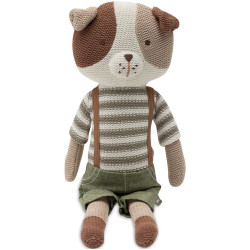 Jucarie de plus Jollein Dog Mick 40cm (Brown/Green) Thumb