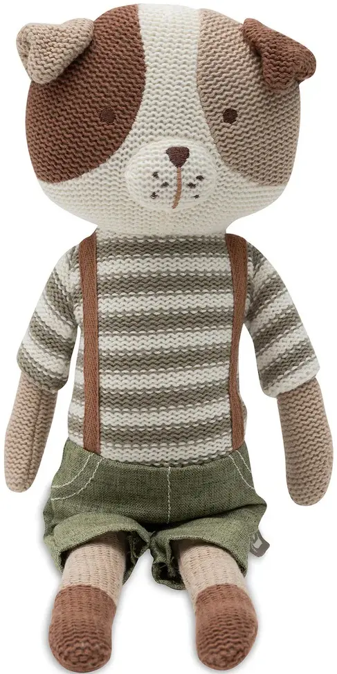 Jucarie de plus Jollein Dog Mick 40cm (Brown/Green) - 2