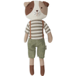 Мягкая игрушка Jollein Dog Mick 40cm (Brown/Green)