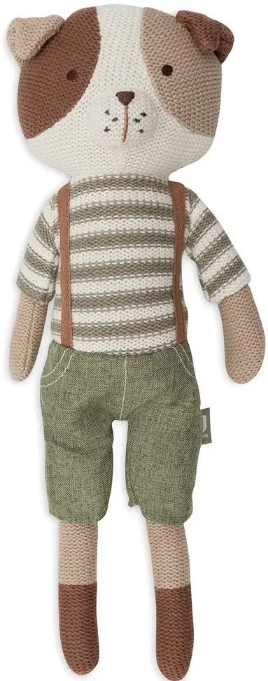 Jucarie de plus Jollein Dog Mick 40cm (Brown/Green)