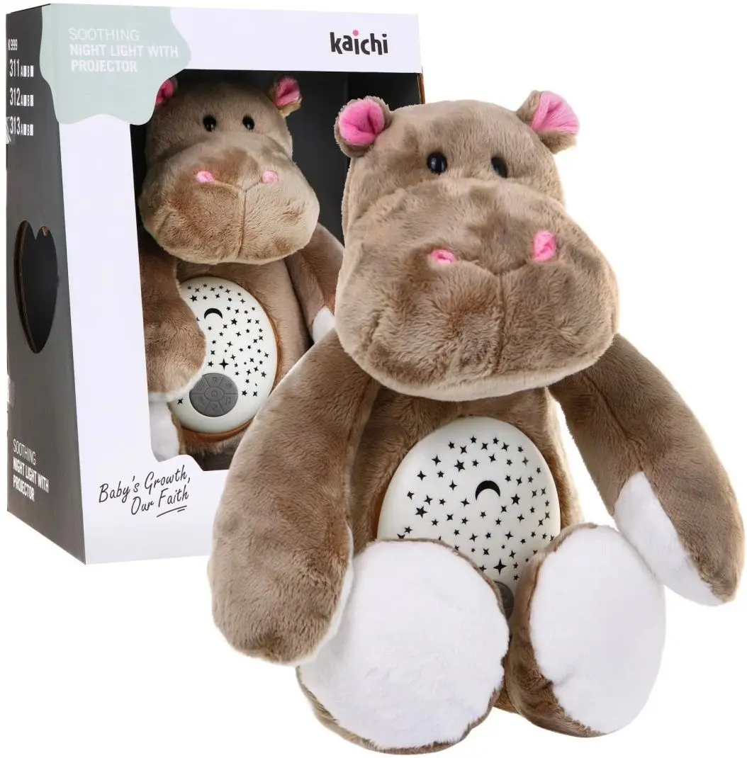 Мягкая игрушка с проектором и музыкой Kaichi Hippie (Brown) - 3