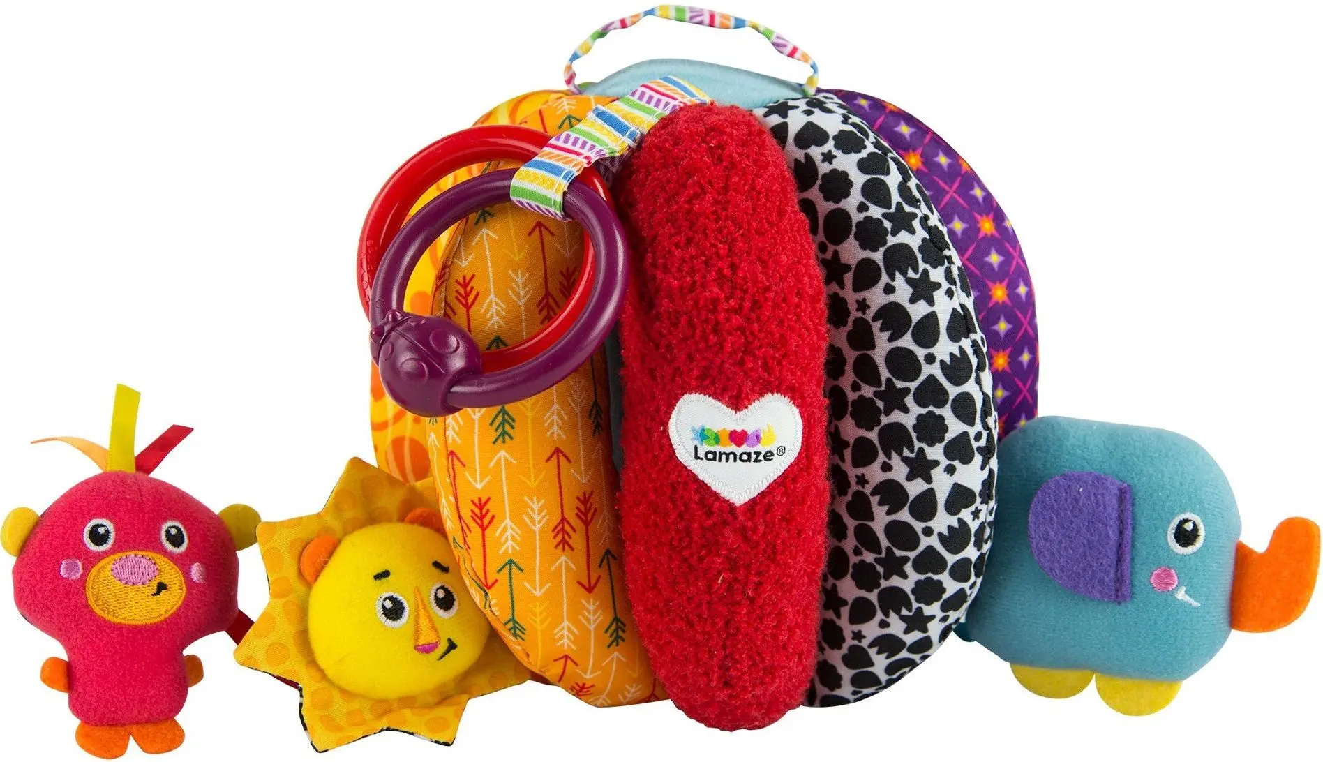 Jucarie moale educativa Lamaze Grab And Hide Ball (Multicolor)