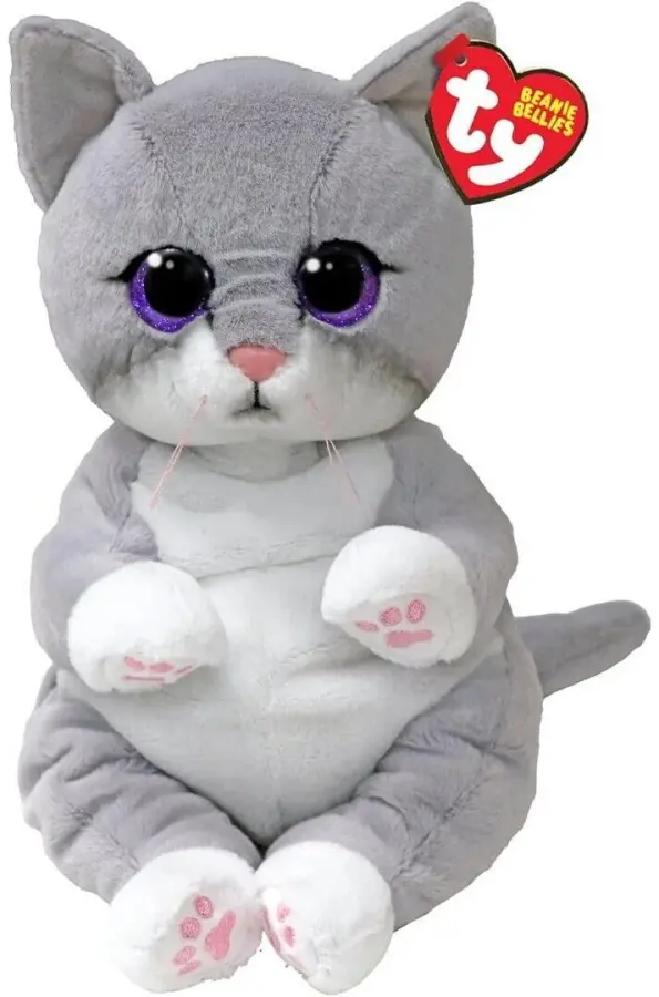 Мягкая игрушка Ty Beanie Bellies Morgan The Cat TY43203 (White/Grey/Pink)