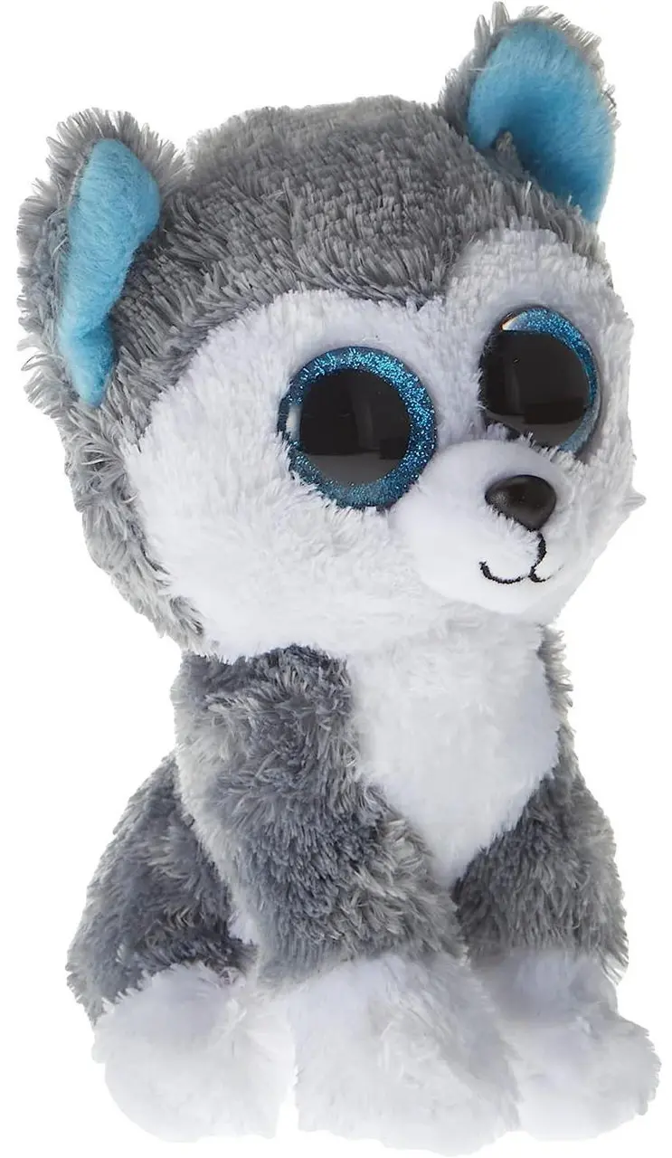 Jucarie de plus Ty Beanie Boos Slush Husky Dog TY36902 (White/Grey/Blue) - 2