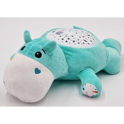 Jucarie moale cu proiector Woopie Hippo Sleeper 42608 (Blue) Thumb