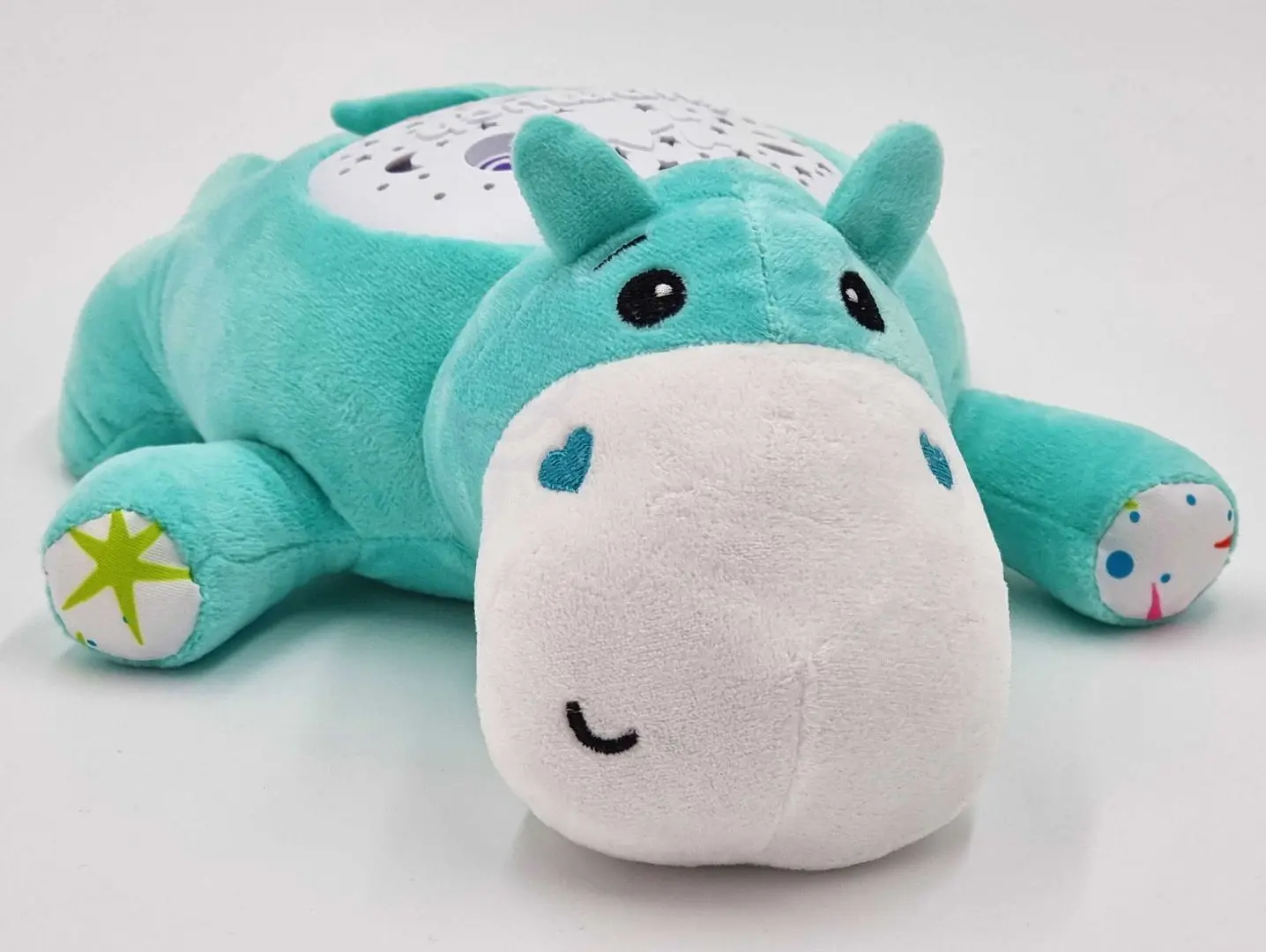 Jucarie moale cu proiector Woopie Hippo Sleeper 42608 (Blue) - 3