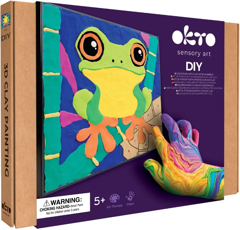 Набор для лепки Okto DYI Air Clay Frog