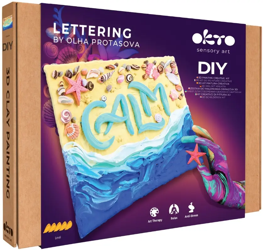 Набор для лепки Okto DYI Lettering Calm