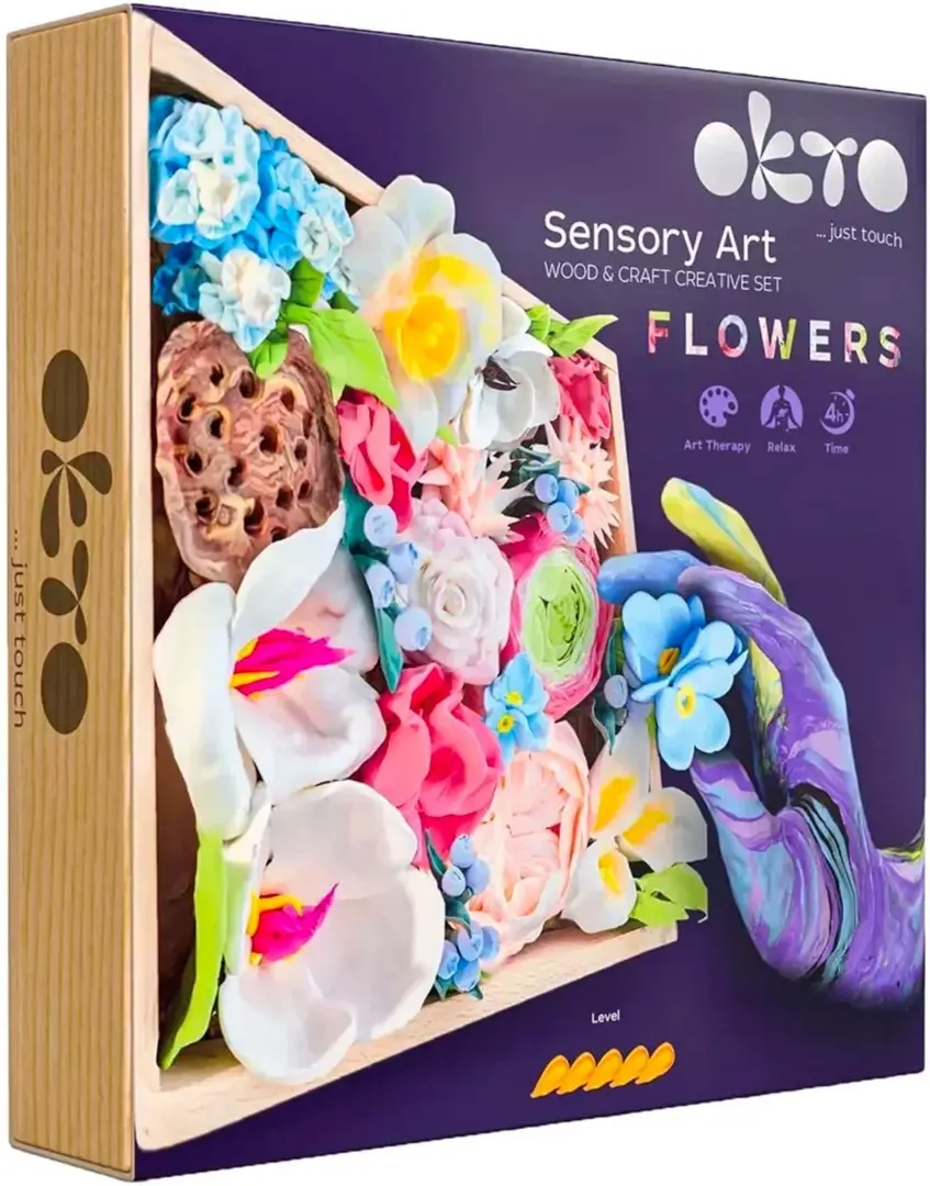 Set de modelare Okto Madera&Craft DYI Air Clay Flowers Romance