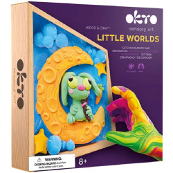Набор для лепки Okto Madera&Craft DYI Air Clay Little Worlds Bunny Moon
