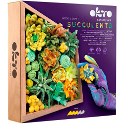 Набор для лепки Okto Madera&Craft DYI Air Clay Suculents Energy