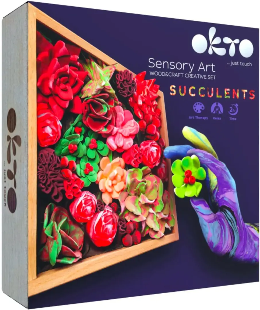 Набор для лепки Okto Madera&Craft DYI Air Clay Suculents Passion