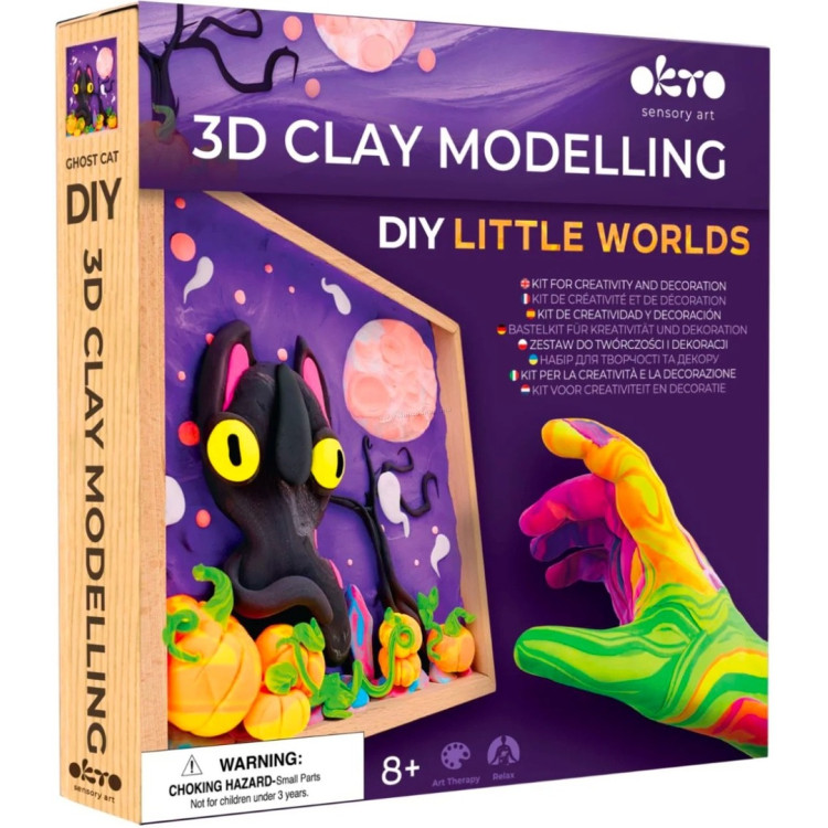 Набор для лепки Okto Sensory Art DIY Little Worlds Chost Cat 20052