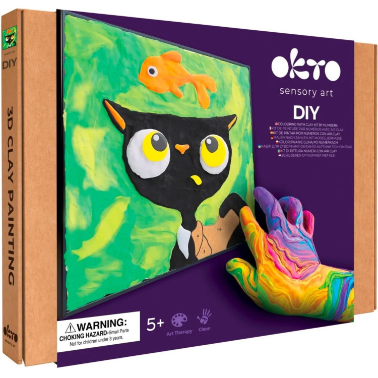 Set de modelare Okto Sensory Art DYI Black Cat 20056