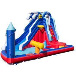 Надувной игровой центр 6in1 Costway NP11175 (Red/Blue)